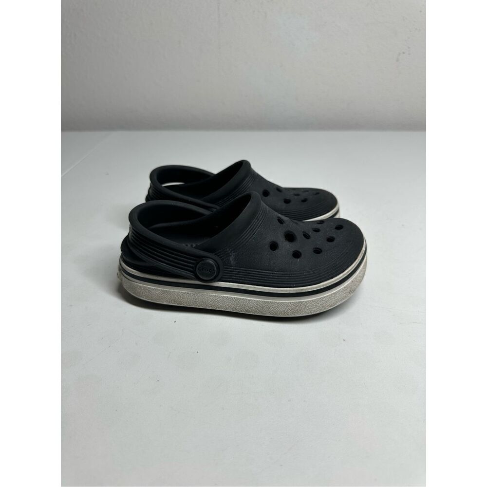 Crocs Crocband Clog Black US Kids/Toddler Size C 9 Rubber Back Strap